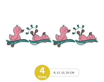 Little Duck Embroidery Design - Cute Birds Machine Embroidery Pattern & Designs – 4 Sizes – Instant Download