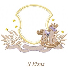 Creative Unicorn Frame Embroidery Design - Creative Frame Machine Embroidery Pattern & Designs – 3 Sizes – Instant Download