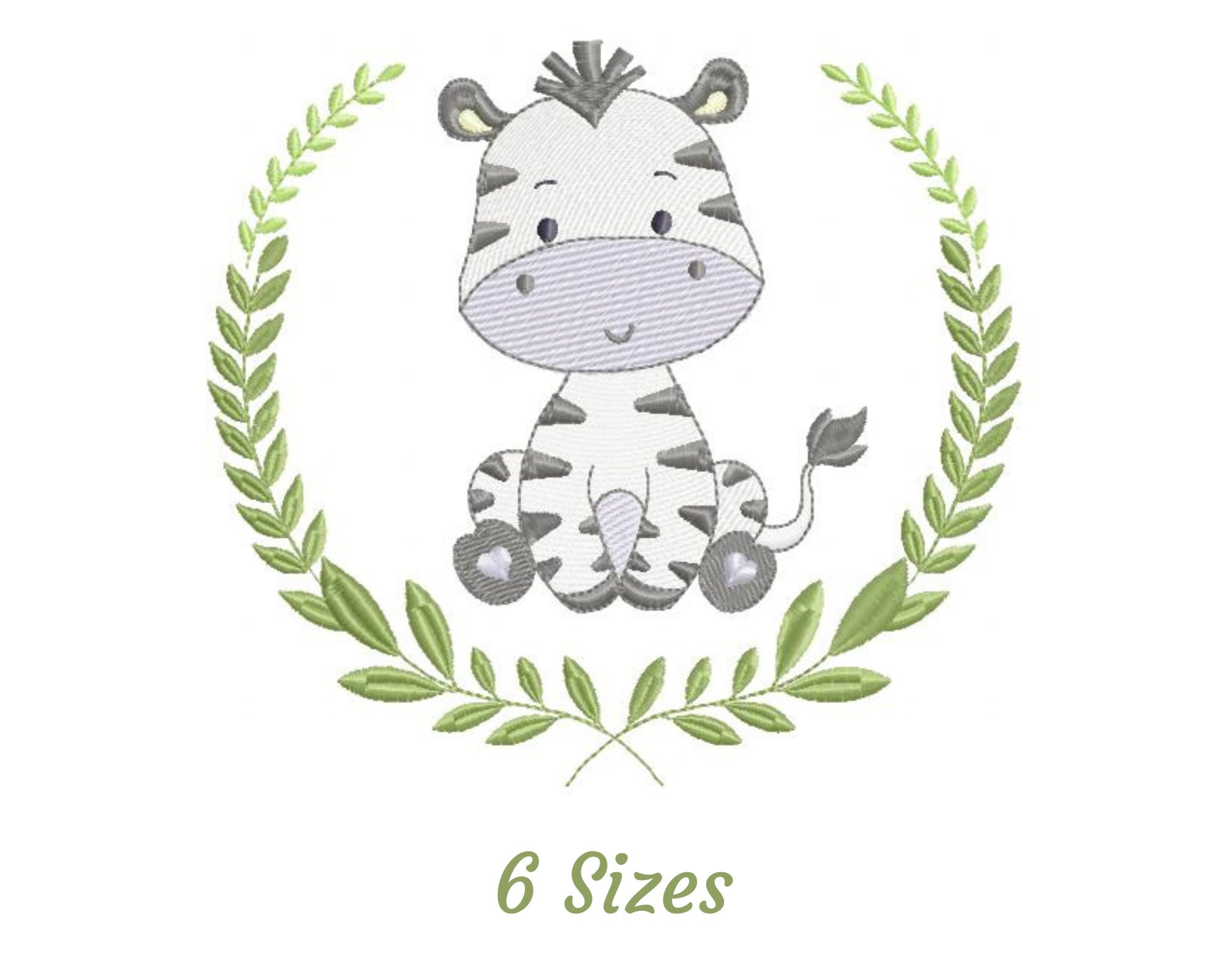 Baby Zebra Embroidery Design - Animal Machine Embroidery Pattern ...