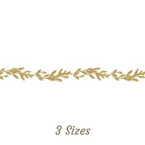 Leaf Border Embroidery Design - Flower Well  Machine Embroidery Pattern & Designs – 3 Sizes – Instant Download