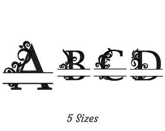 A to Z Alphabet Embroidery Design, Machine Embroidery Pattern- 26 Letters - Instant Download