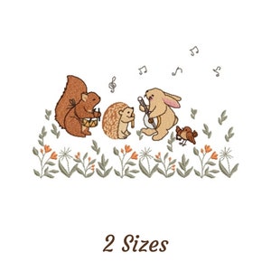 Safari Animals Embroidery Design - Animals Machine Embroidery Pattern & Designs – 2 Sizes – Instant Download