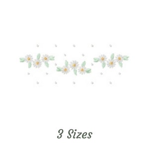 Creative Flower Border Embroidery Design, Machine Embroidery Pattern - Instant Download