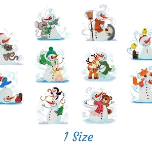 Snowman Machine Embroidery Design - Winter Machine Embroidery Pattern & Designs – 1 Sizes – Instant Download