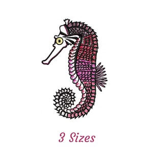 Sea Horse Embroidery Design, Machine Embroidery Pattern - Instant Download