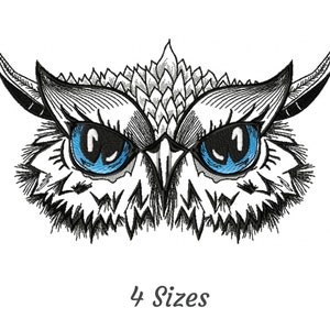 Owl Bird Embroidery Design - Bird Machine Embroidery Pattern & Designs – 4 Sizes – Instant Download