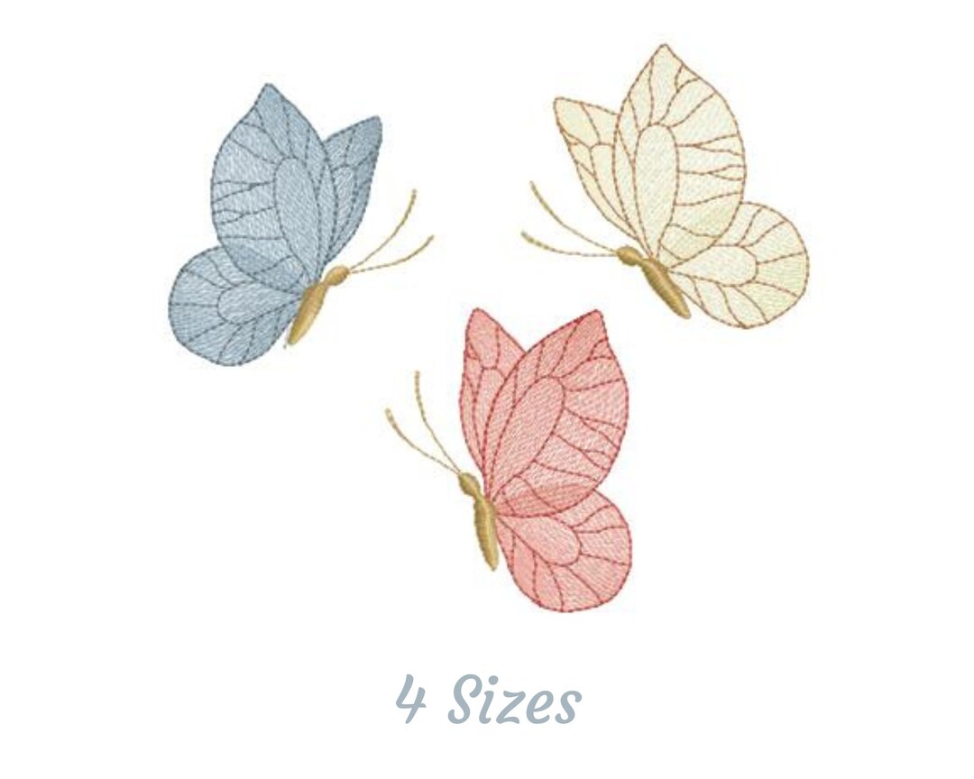 Butterfly Embroidery Design - Insect Butterflies Machine Embroidery ...