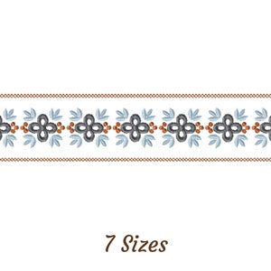 Traditional Indian Border Embroidery Design, Machine Embroidery Pattern - Instant Download