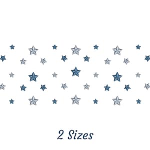 Star Border Embroidery Design - Creative Border Machine Embroidery Pattern & Designs – 2 Sizes – Instant Download