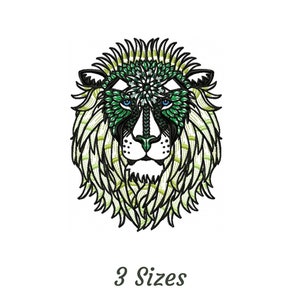 Lion Face Embroidery Design, Machine Embroidery Pattern - Instant Download