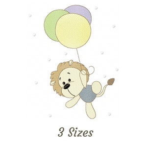 Baby Lion Machine Embroidery Design, Instant Download