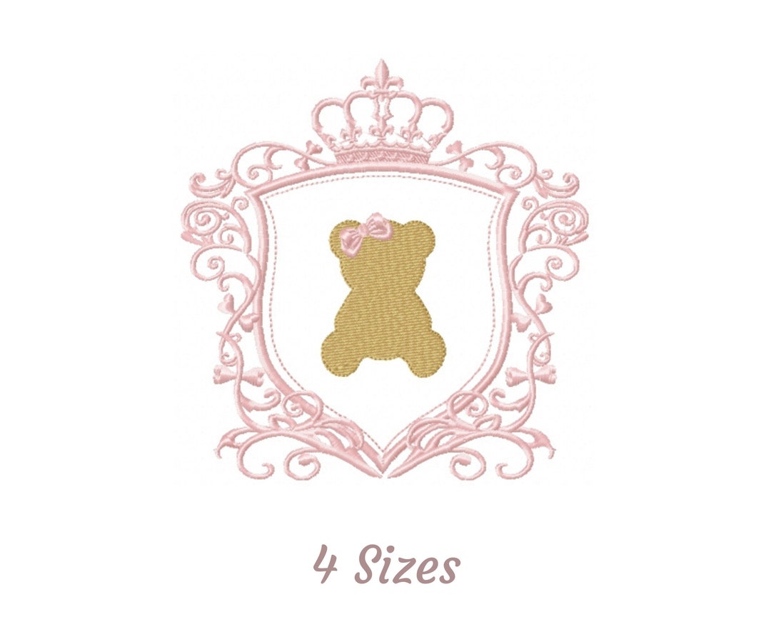 Baby Teddy Grown Frame Filled Stitch, Machine Embroidery Design ...