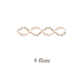 Fantastic Border Embroidery Design - Creative Border And Corner Machine Embroidery Pattern & Designs – 4 Sizes – Instant Download