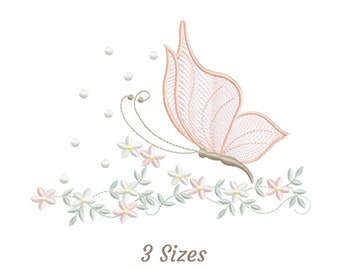 Butterfly Embroidery Design - Insects Machine Embroidery Pattern & Designs – 3 Sizes – Instant Download