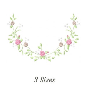 Creative Floral Machine Embroidery Design, Instant Download