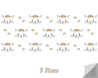 Diseño de bordado de gatito lindo - Patrón y diseños de bordado de máquina de gato lindo – 3 tamaños – Descarga instantánea
