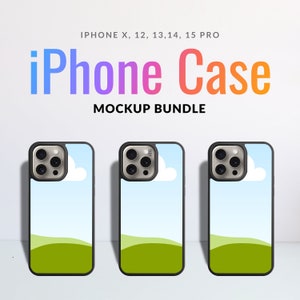 Pacchetto mockup per custodia iPhone 15 Modelli di mockup intelligenti Canva per custodie resistenti per smartphone Mega Pack Printify Trascina e rilascia Canva Frame Mockup