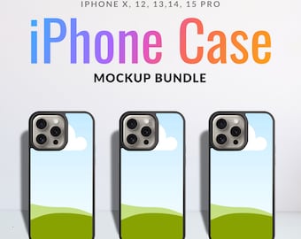 iPhone Case Mockup Bundle: Canva Smart Template (Digitaler Download)
