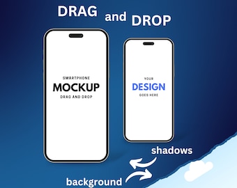 iPhone 15 Screen Mockup – 32 Canva Drag and Drop Frames (Digital Download)