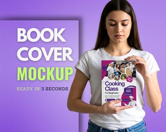 Hardcover Book Mockup Bundle | Canva Template (Digital Download)
