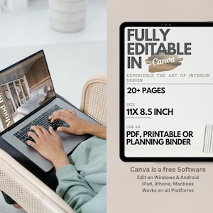 Interior Presentation Design Guide Moodboard Template in Canva.Digital Download, Home Decor Inspiration, Room Renovation, Stylish DIY Design
