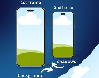 iPhone 15 Phone Mockup: Canva Template with Drag and Drop (Digital Download)