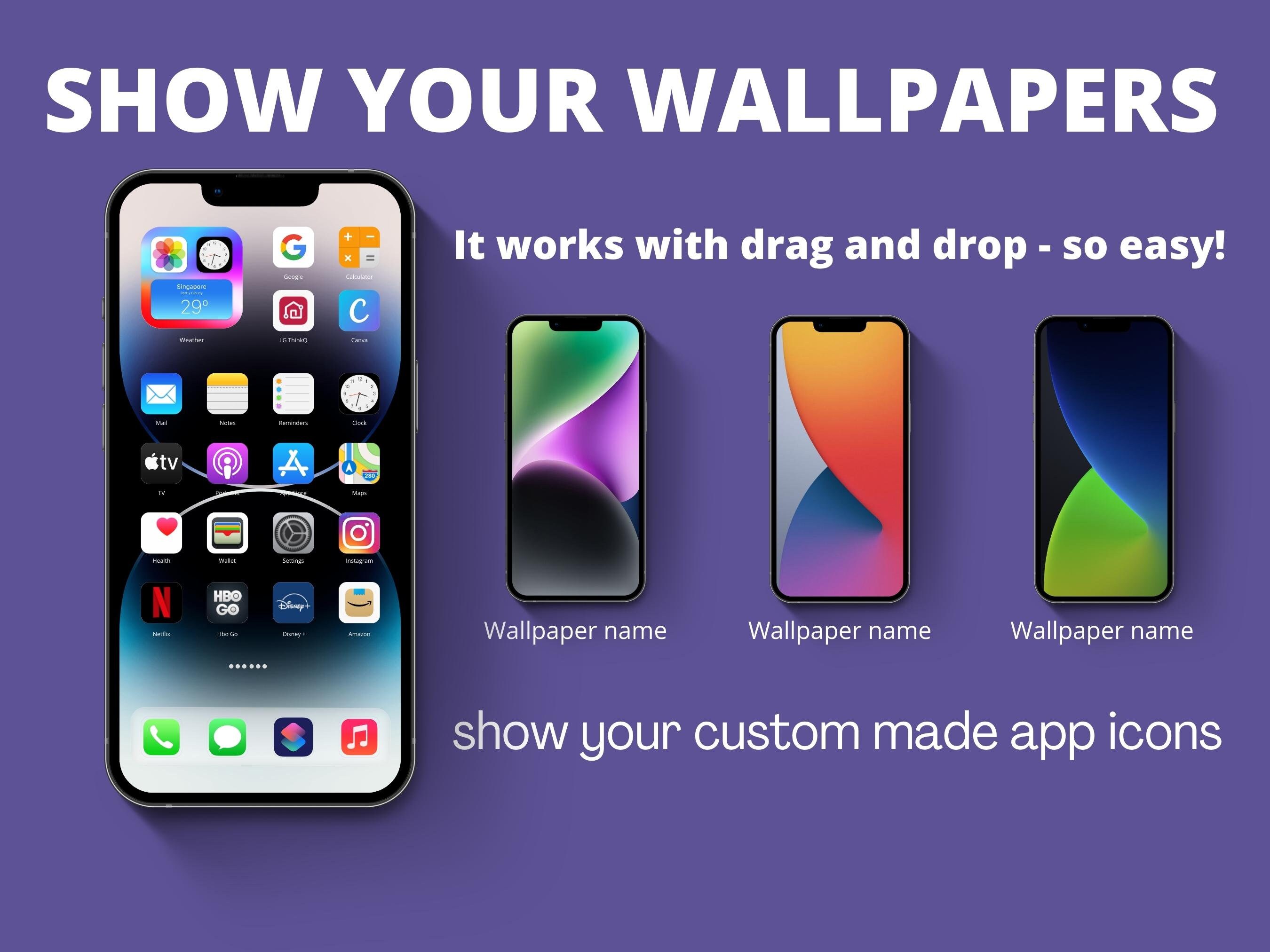IPhone and iPad Mockup Bundle: Drag and Drop Ios 14 Icons (canva ...