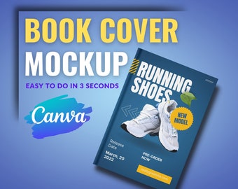 Sjabloonsjabloon Canva-boekomslag, KDP iBook e-boek (digitale download)