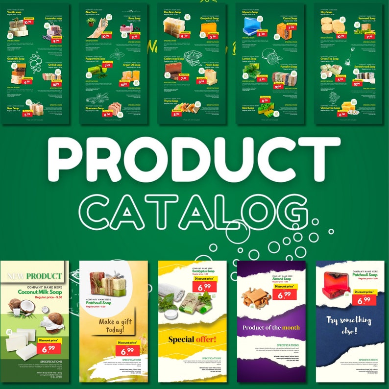 Professional Line Sheet Canva Template and Product Flyer for Homemade