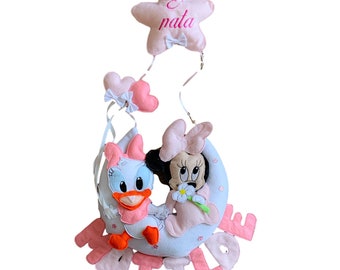 Birth bow Minnie and Daisy Duck | cockade welcome | baby kit | corredinandia