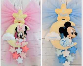 Arc de naissance Mickey mouse | bienvenue minnie rosette | layette nouveau-né Mickey | corredinandie