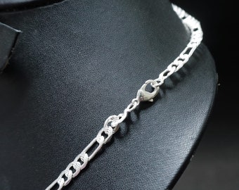 Catena in argento con catena in argento dal design unico, collana a catena per uomo o donna, regalo per padre, fratello, sposo, uomini migliori e molte occasioni