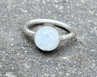 Natural MOONSTONE Statement Ring Hand Crafted Stone Fine Polished 925 Sterling Silver Ring with Morden Design Gift for Wedding Engagement