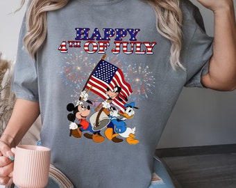 Disney Mickey Fourth Of July Shirt, America Vibes Disney Shirt, 4th of July Minnie Mickey Shirt, 4th Of July Couple Shirt, 4th July Gifts