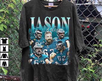 Vintage Jason Kelce Shirt, Sweatshirt, Hoodie, Football shirt, Classic 90s Graphic Tee, Unisex, Vintage Bootleg, TrendingTshirt