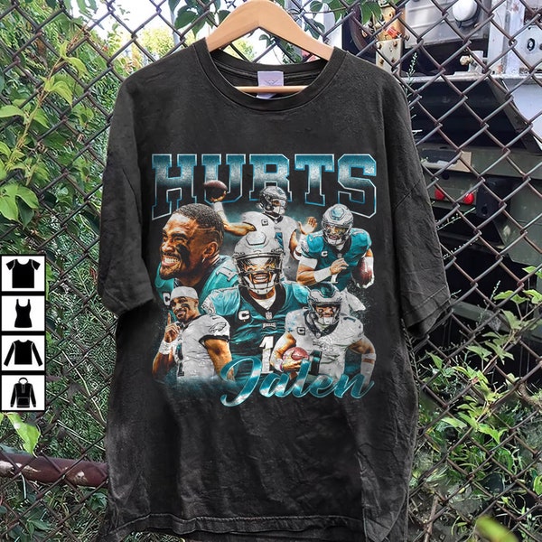 Vintage Jalen Hurts Shirt, Sweatshirt, Hoodie, Football shirt, Classic 90s Graphic Tee, Unisex, Vintage Bootleg, Trending Shirt Tx3