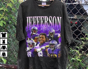 Vintage 90s Graphic Style Justin Jefferson T-Shirt, Sweatshirt, Hoodie, Football shirt, Classic 90s Graphic Tee, Trending Shirt