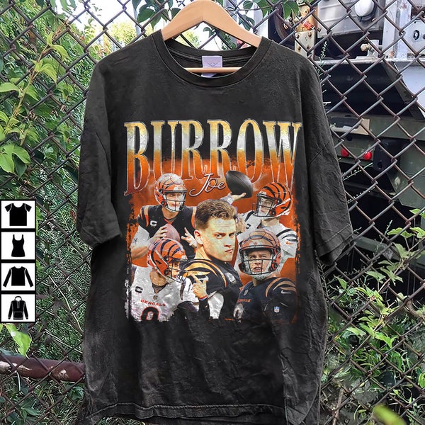 Vintage Joe Burrow Shirt, Sweatshirt, Hoodie, Football shirt, Classic 90s Graphic Tee, Unisex, Vintage Bootleg, Trending Shirt