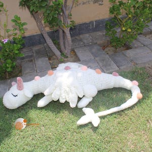 Crochet Sleeping Dragon Pattern-Big Sleeping Dragon Crochet pattern-Instant download PDF File.