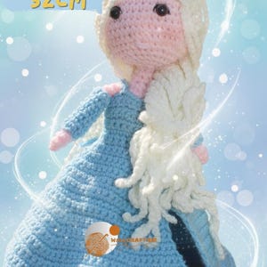 Elsa Amigurumi-haakpatroon: sneeuwkoningin-pop (pdf-download) Geschikt voor beginners afbeelding 6