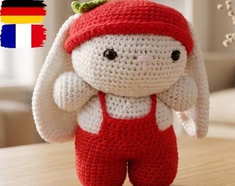 Padrão de crochê de coelho amigurumi / Download instantâneo em PDF
