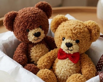 Teddy Bear Crochet Pattern PDF Soft Plush Stuffed Toy Beginner Friendly Instant Download