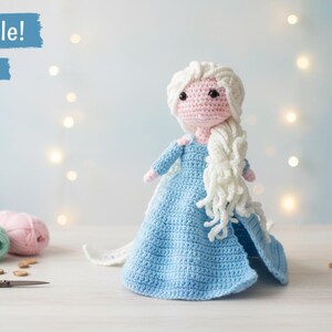 Elsa Amigurumi-haakpatroon: sneeuwkoningin-pop (pdf-download) Geschikt voor beginners afbeelding 4