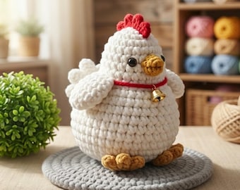Chubby Chicken Crochet Pattern | Beginner Amigurumi (PDF Pattern)
