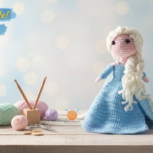 Elsa Amigurumi-haakpatroon: sneeuwkoningin-pop (pdf-download) Geschikt voor beginners afbeelding 12