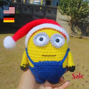 CROCHET PATTERN: Minions Crochet Pattern Small Size Minions Amigurumi Keychain in PDF English Pattern