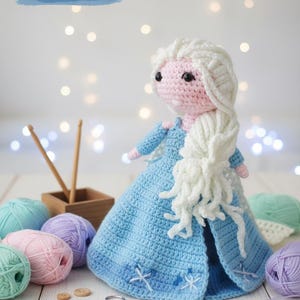 Elsa Amigurumi-haakpatroon: sneeuwkoningin-pop (pdf-download) Geschikt voor beginners afbeelding 5