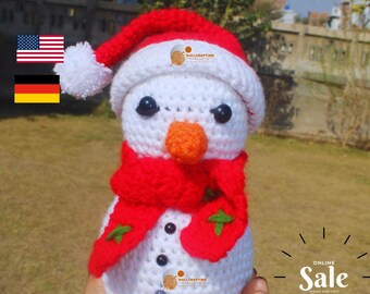 Snowman Amigurumi | 2-in-1 Winter Holiday Decor | Christmas Crochet PDF