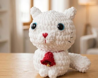 Cat Crochet Pattern – No-Sew Amigurumi Kitten Plushie, Beginner-Friendly PDF/Instant Download File