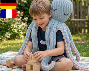 Giant Octopus Crochet Pattern PDF | XXL Amigurumi Octopus Pattern | Beginner Crochet Pattern | Stuffed Animal Pattern | Nursery Decor Gift